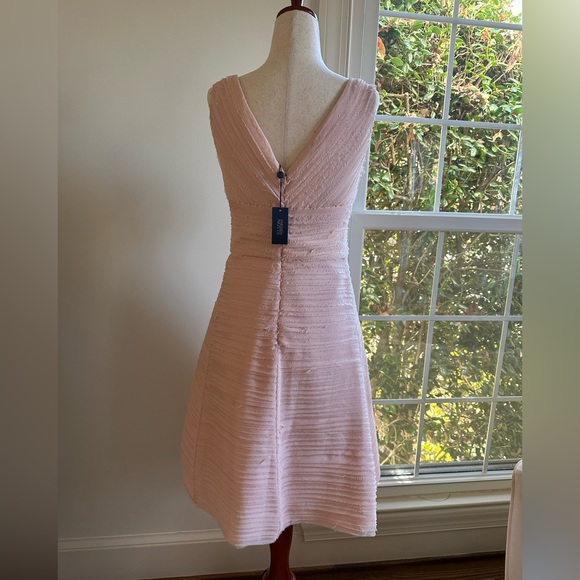 MARCHESA NOTTE RTW F2017 Light Pink Layered Chiffon Floral Embroidered Dress - Picture 7 of 10